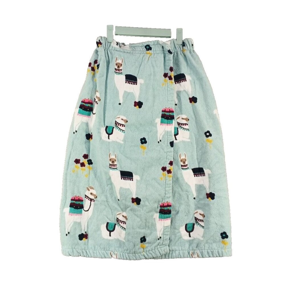 ROOM + RETREAT Alpaca print Wrap Towel Skirt MEDIUM(8-10) Women 100% Cotton